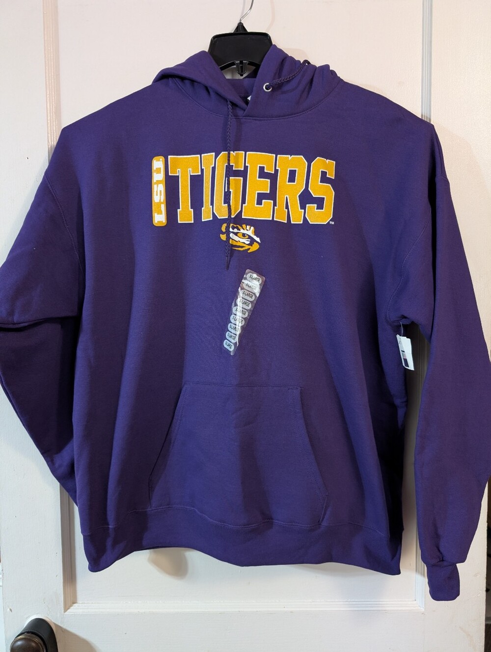 Hanes Purple LSU Tigers Hoodie with Gold Logo